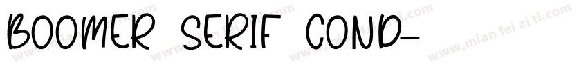 Boomer Serif Cond字体转换